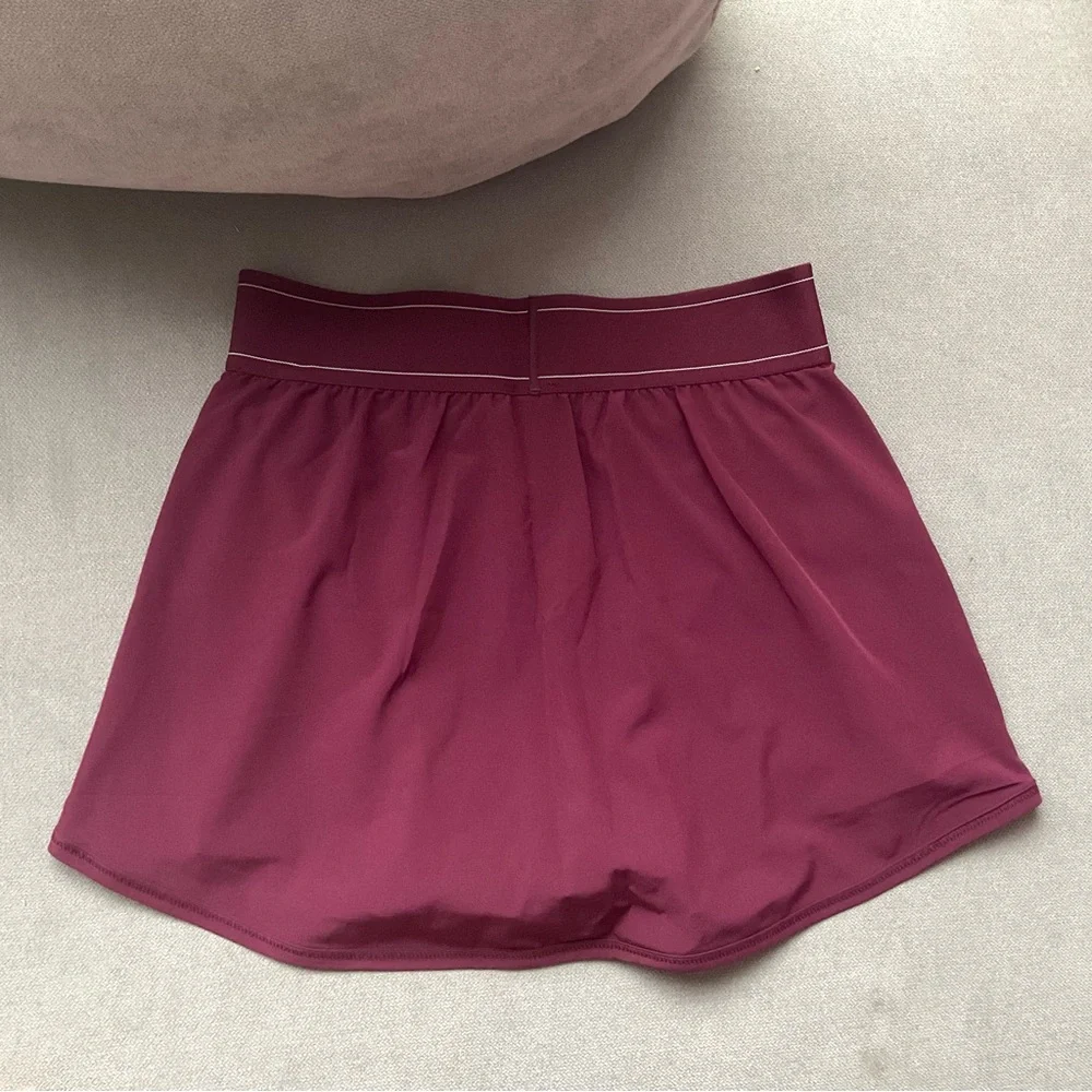 Alo Yoga Match Point Tennis Skirt Burgundy XS